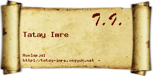 Tatay Imre névjegykártya