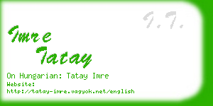 imre tatay business card
